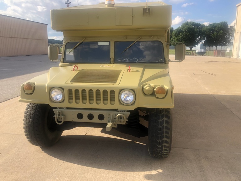 Front view of the OPL humvee research vehicle