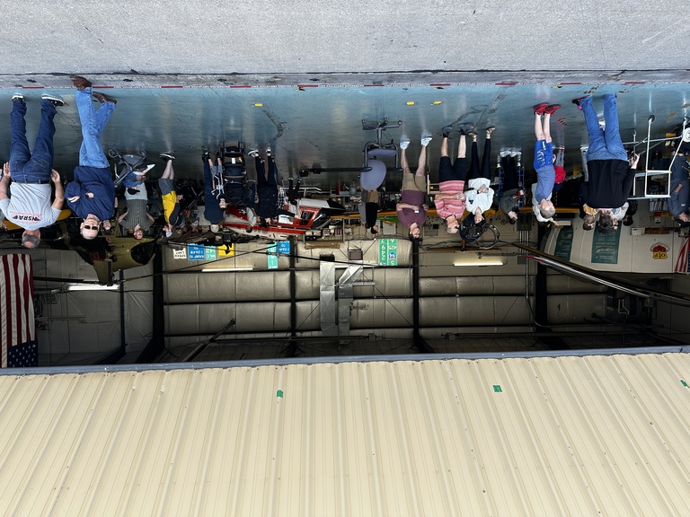 Horizontal look into OPL hangar