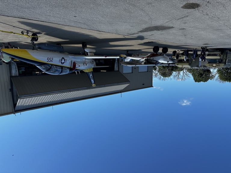 Jet in the foreground, OPL hangar in the background